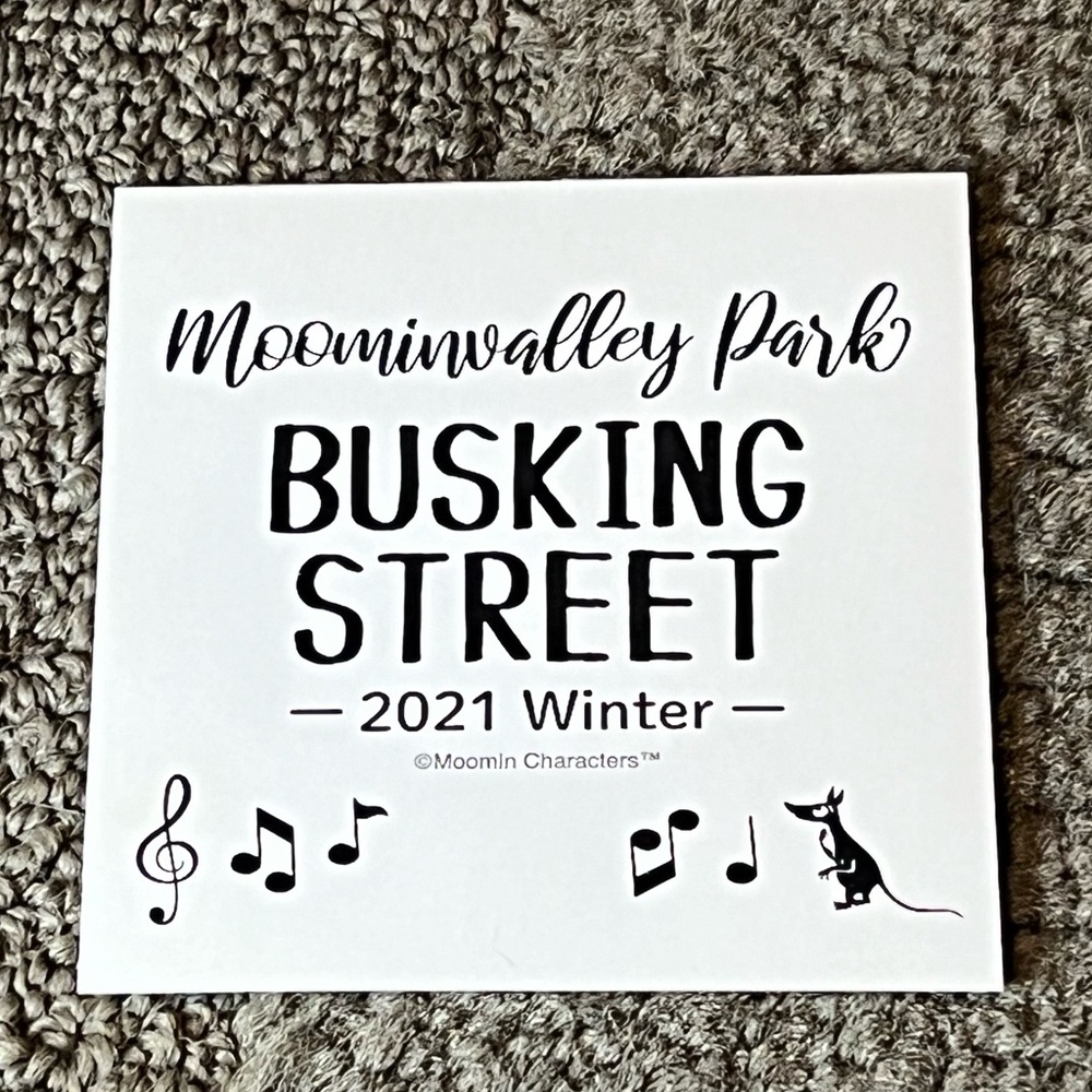 Moomin Valley Park Theme Park Busking Street 2021 Winter Sticker Japan Exclusive